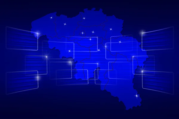 Mapa de Bélgica Mapa del mundo Noticias Comunicación azul —  Fotos de Stock