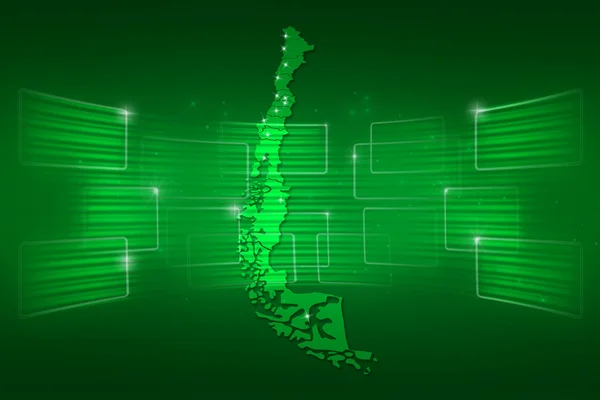 Chile Karte Weltkarte Nachrichten Kommunikation grün — Stockfoto