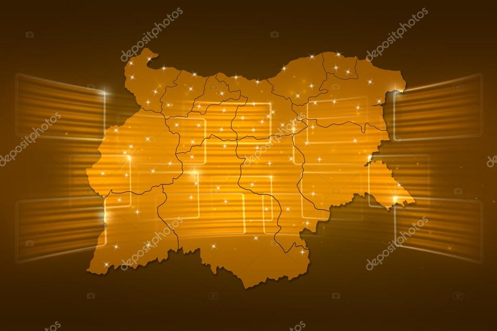 Bulgaria Map World Map News Communication Gold Yellow Stock Photo C Artefacti 61345023