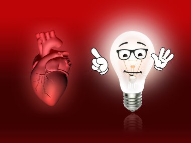 kalp hastalığı 3d anatomi illüstrasyon kırmızı