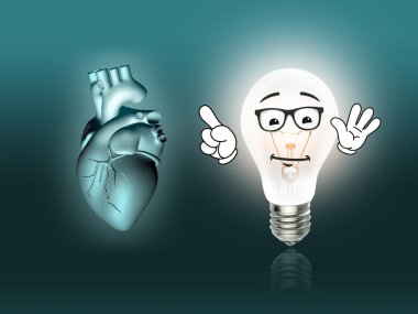 kalp hastalığı 3d anatomi illüstrasyon turkuaz