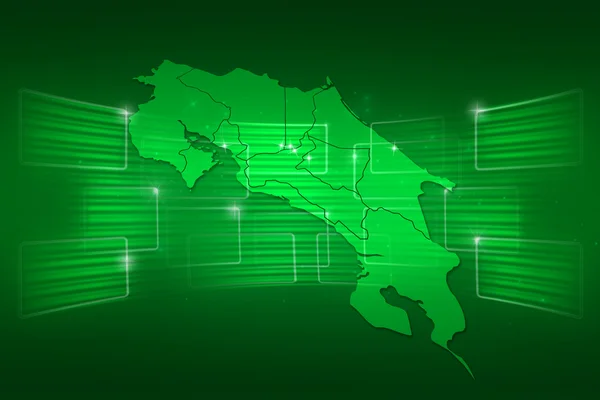 Costa rica megjelenítése World map Zöld Hírek kommunikáció — Stock Fotó