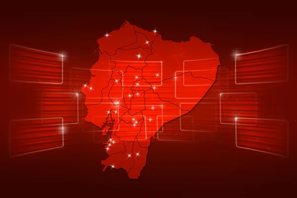 Mapa del mundo Noticias Comunicación rojo —  Fotos de Stock