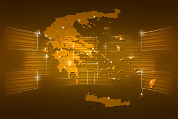 Greece Map World map News Communication gold yellow