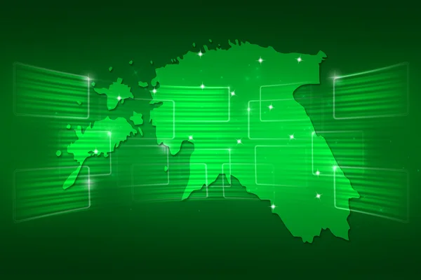 Mapa de Estonia Mapa del mundo Noticias Comunicación verde —  Fotos de Stock