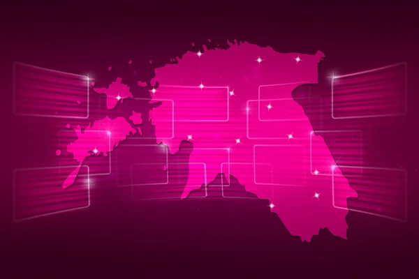 Mapa de Estonia Mapa del mundo Noticias Comunicación rosa —  Fotos de Stock