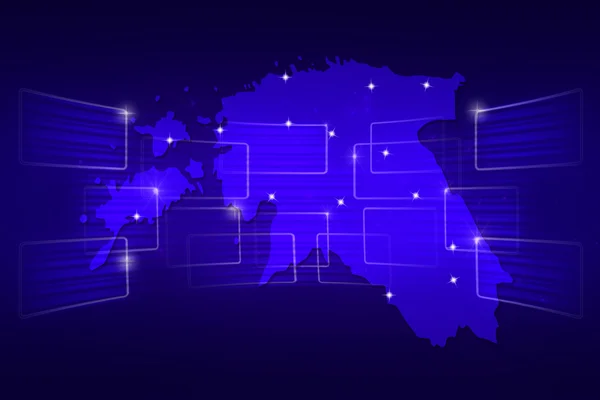 Estonia Mapa del mundo Noticias Comunicación azul —  Fotos de Stock