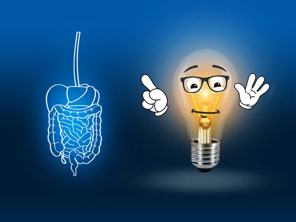 Estómago dolor digestivo intestinal azul — Foto de Stock