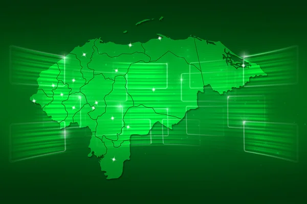 Honduras Mappa Mappa del mondo Notizie Comunicazione verde — Foto Stock