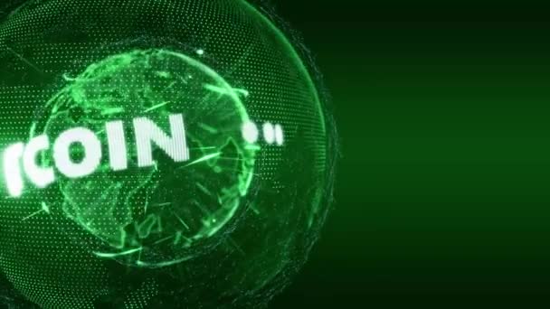 Nouvelles du monde Bitcoin monnaie Intro Teaser vert 