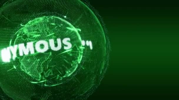 World News Anonymous Intro Teaser green — Stock Video