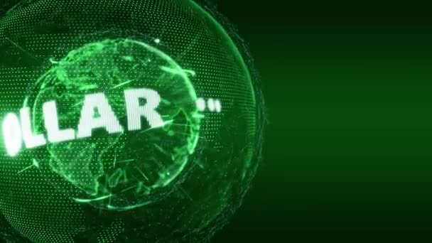 Nouvelles du monde Dollar devise Intro Teaser vert 