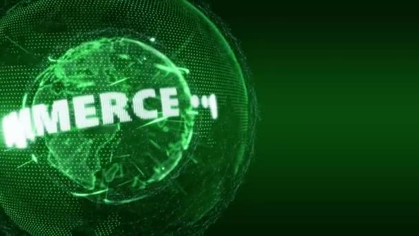 Světové novinky E-Commerce Internet Intro Teaser zelená — Stock video