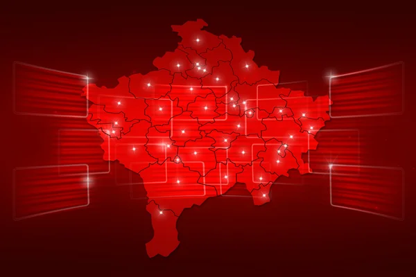 Kosovo Map World map News Communication red