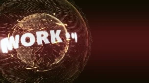 World News Network Internet Intro Teaser arancione rosso — Video Stock