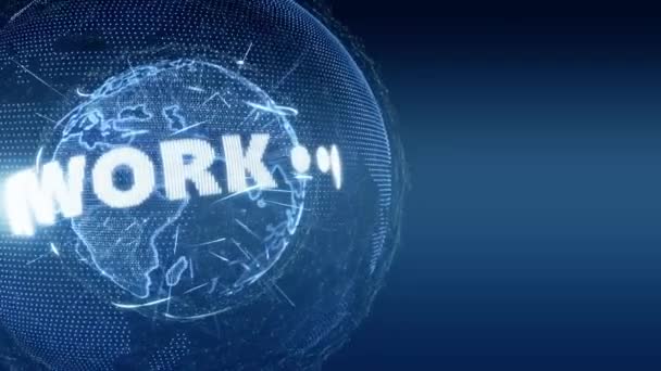 World News Network Internet Intro Teaser blue — Stok Video