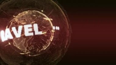 Dünya haber seyahat Finans Intro Teaser turuncu kırmızı