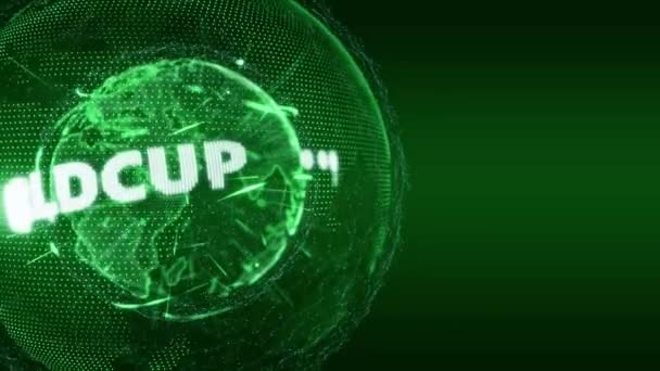 World News Coupe du monde Globe Intro Teaser vert — Video