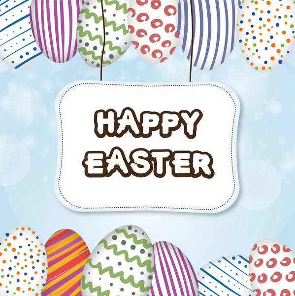 Happy Easter - Easter Eggs — Stock Vector