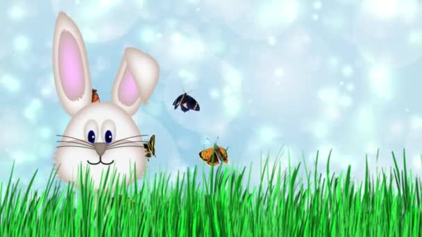 Feliz Pascua - Conejo de Pascua Vídeo Animación — Vídeos de Stock