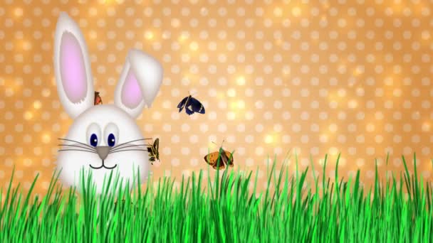 Feliz Pascua - Conejo de Pascua Vídeo Animación — Vídeo de stock