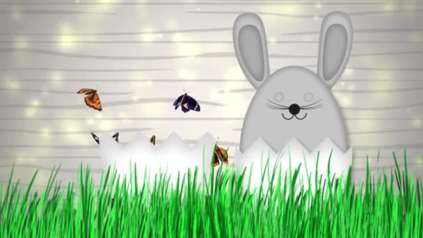 Feliz Pascua - Conejo de Pascua Vídeo Animación — Vídeo de stock