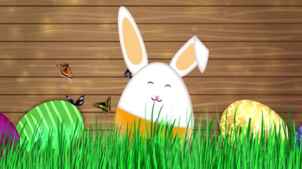 Feliz Pascua - Conejo de Pascua Vídeo Animación — Vídeos de Stock