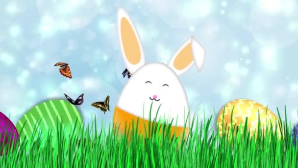 复活节快乐-复活节兔子视频动画 — 图库视频影像