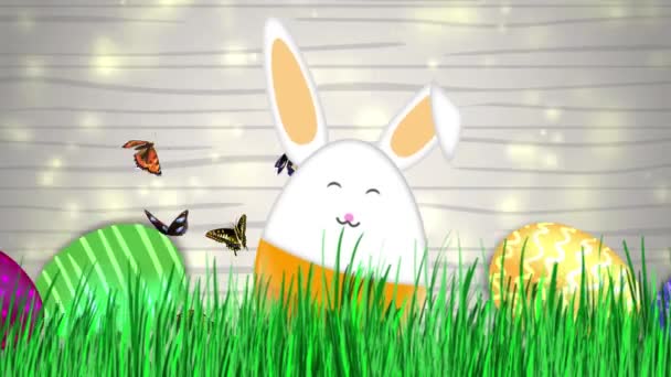 Wesołych Świąt - Easter Bunny animacji wideo — Wideo stockowe