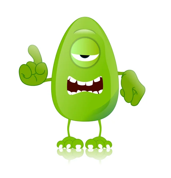 Green monster character expressions funny — стоковое фото