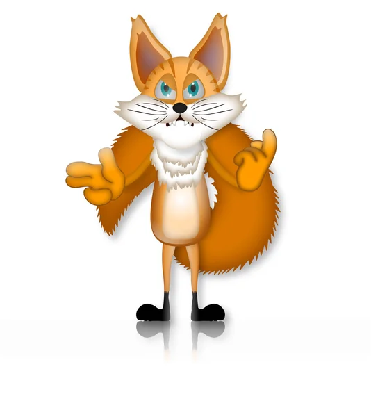 Fox Illustration Character Cartoon 3D — Stock Photo, Image