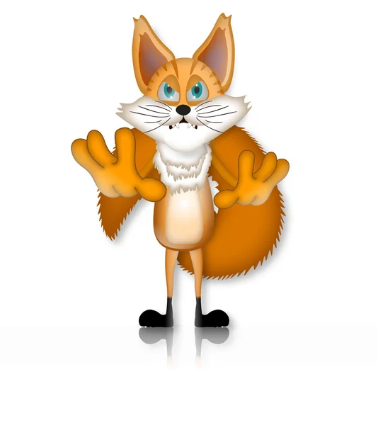 Fox illustration karaktär tecknad 3d — Stockfoto