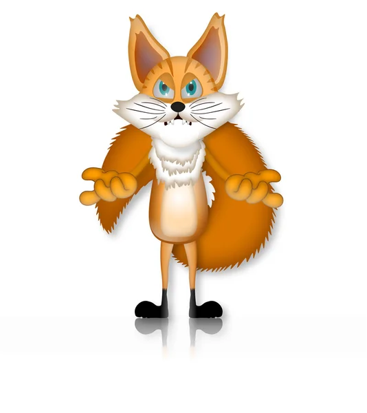 Fox Ilustración Personaje de dibujos animados 3D — Foto de Stock