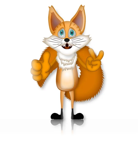 Fox charakter obrázek kreslený 3d — Stock fotografie