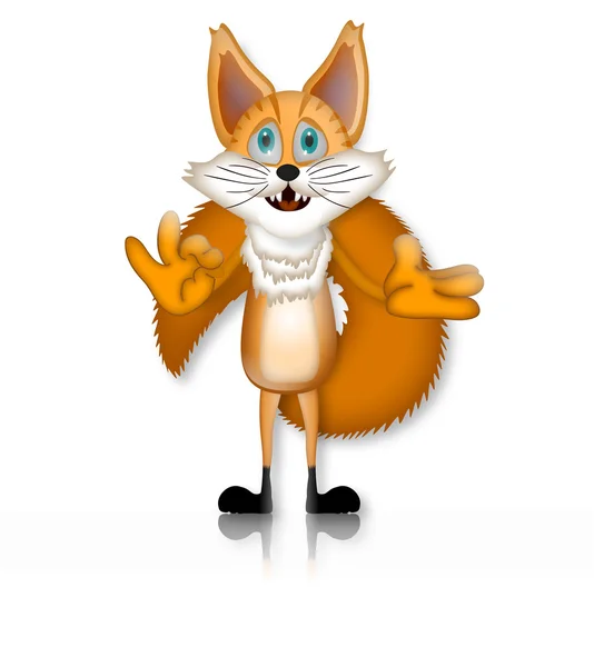 Fox illustration karaktär tecknad 3d — Stockfoto