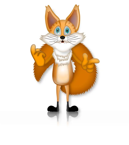 狐狸的插图人物卡通 3d — 图库照片