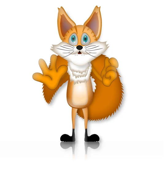 Αλεπού εικονογράφηση χαρακτήρα κινουμένων σχεδίων 3d — Φωτογραφία Αρχείου