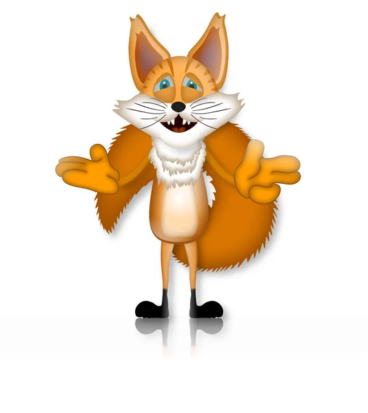 Fox illustration karaktär tecknad 3d — Stockfoto