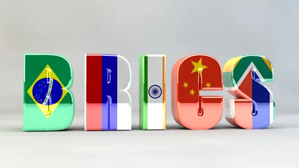 BRICS Brasil Rusia India China Sudáfrica — Foto de Stock