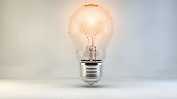 Glödlampa idé lampan lyser incident — Stockfoto