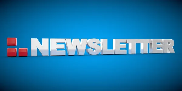 Icone di newsletter font 3d novità — Foto Stock