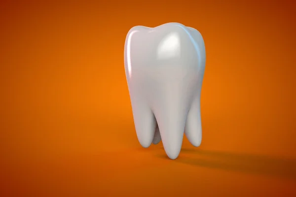 Dente molare dentale Igiene dentale Dentista 3D arancione — Foto Stock
