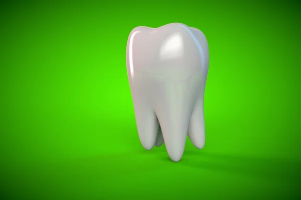 Diente molar dental Higiene dental Dentista 3D verde —  Fotos de Stock