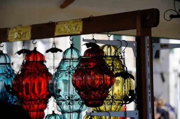 Handgefertigte Lampen aus Muranoglas lizenzfreie Stockbilder