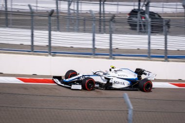 Soçi, Rusya - 27 sep 2020: Sochi, Rusya - 26 Eylül 2020: Rusya Formula 1 Grand Prix Sochi 2020 sırasında pistler. Otoodrom. Rosgonky. VTB 'de. bolide f1. 