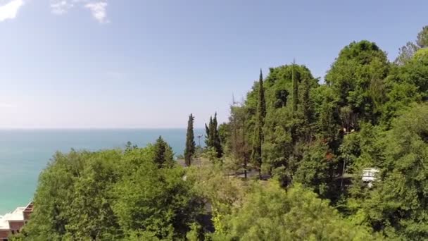 El camino desde la altura del vuelo de las aves — Vídeo de stock