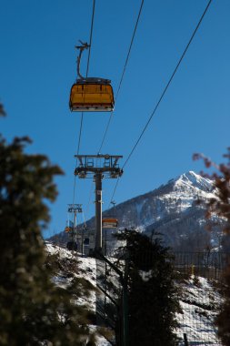 Krasnaya Polyana kayak merkezi. Rosa Khutor. Soçi. Rusya.