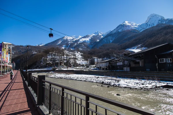 Krasnaya Polyana kayak merkezi. Rosa Khutor. Soçi. Rusya.