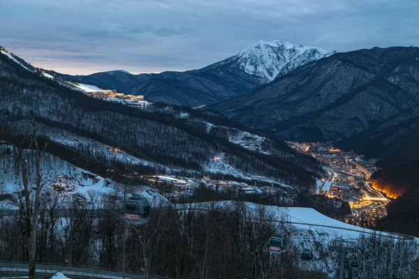 Το χιονοδρομικό κέντρο Krasnaya Polyana. Ρόζα Κιούτορ. Σότσι. Ρωσία. — Φωτογραφία Αρχείου