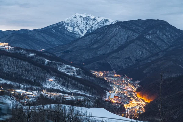 La estación de esquí de Krasnaya Polyana. Rosa Khutor. Sochi. Rusia. —  Fotos de Stock